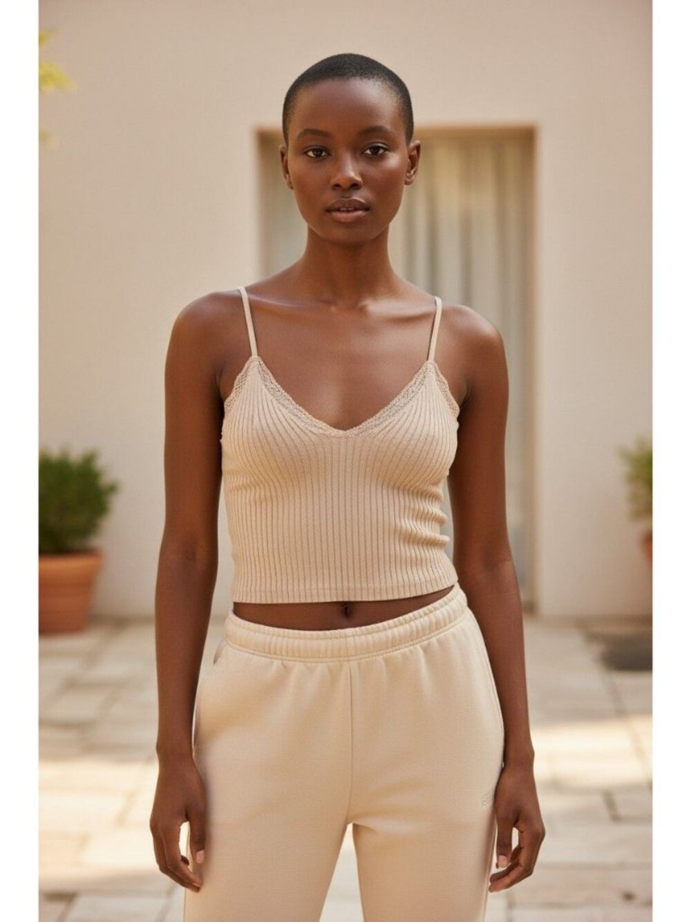 Zimmerli - Top Cropped   -Color Pink Taupe Size Small  NEW WITH TAGS!